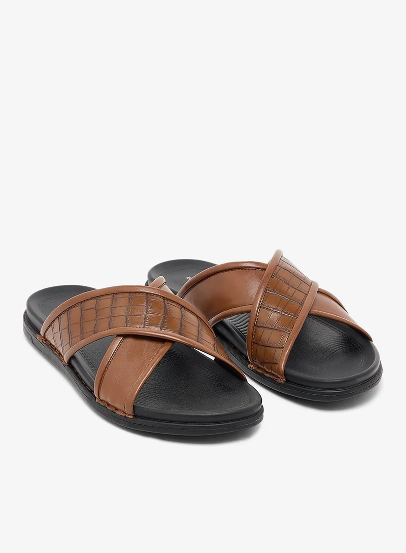 Robert Wood Comfortline Croc Emboss Casual Sandals