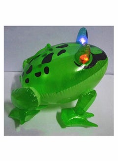 Y&D 2 Pcs Inflatable Frog Toy Foil Balloons Big Green Eye Glowing Animal Themed Party Decoration for Kid Birthday Baby Shower School Supplies  - Image 3