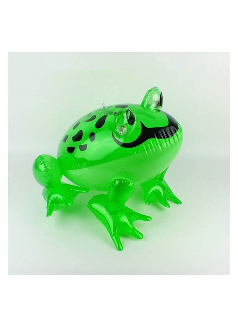 Y&D 2 Pcs Inflatable Frog Toy Foil Balloons Big Green Eye Glowing Animal Themed Party Decoration for Kid Birthday Baby Shower School Supplies  - Image 4