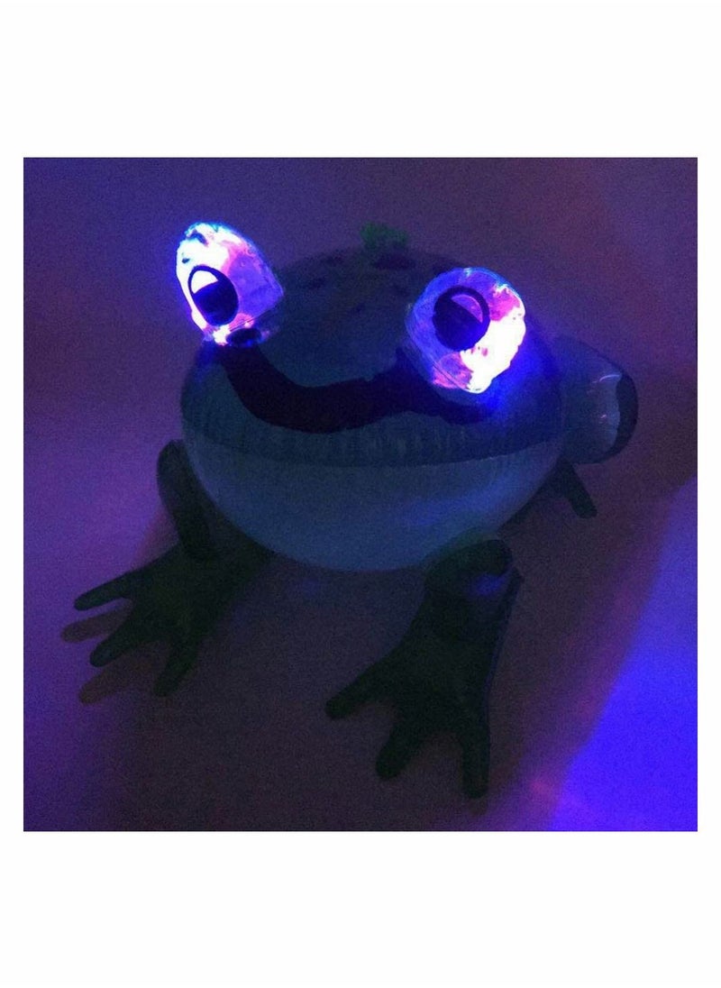Y&D 2 Pcs Inflatable Frog Toy Foil Balloons Big Green Eye Glowing Animal Themed Party Decoration for Kid Birthday Baby Shower School Supplies  - Image 2