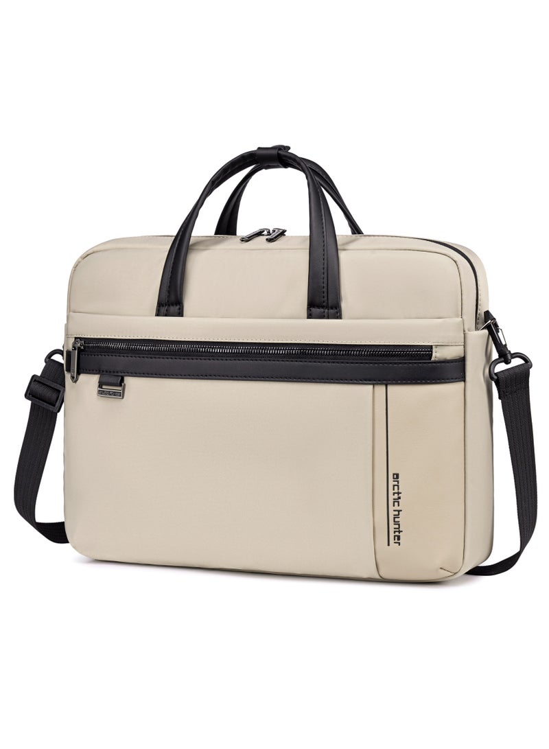 ARCTIC HUNTER Office Laptop Bag Water Resistant Anti-theft Messenger Bag 16.5 inch with Adjustable shoulder strap Cross Body Bag for Men and Women, GWB00849 - Khaki - Image 1