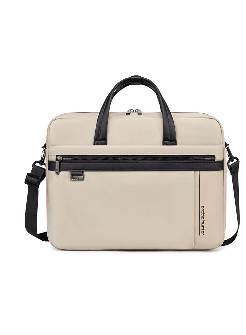 ARCTIC HUNTER Office Laptop Bag Water Resistant Anti-theft Messenger Bag 16.5 inch with Adjustable shoulder strap Cross Body Bag for Men and Women, GWB00849 - Khaki - Image 3