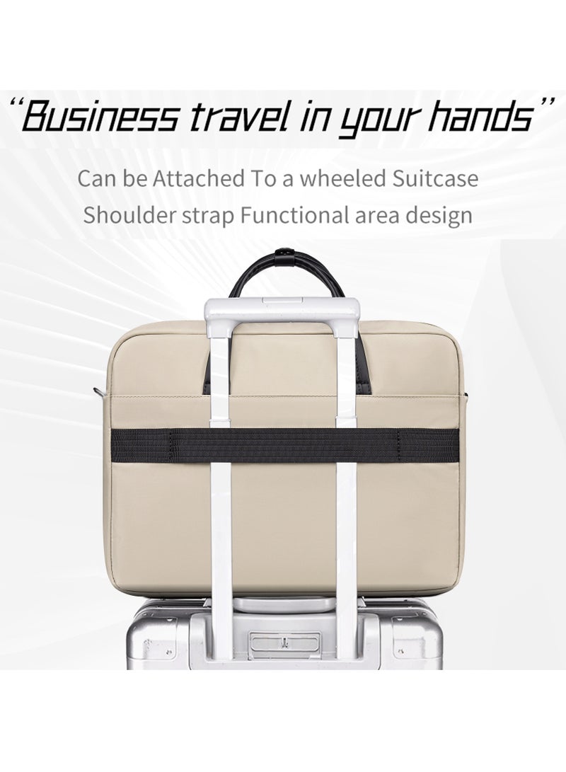 ARCTIC HUNTER حقيبة لابتوب مكتبية مقاومة للماء حقيبة مراسلة مضادة للسرقة 16.5 بوصة مع حزام كتف قابل للتعديل حقيبة عبر الجسم للرجال والنساء، GWB00849 - كاكي - Image 4