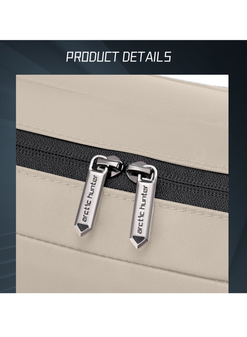 ARCTIC HUNTER حقيبة لابتوب مكتبية مقاومة للماء حقيبة مراسلة مضادة للسرقة 16.5 بوصة مع حزام كتف قابل للتعديل حقيبة عبر الجسم للرجال والنساء، GWB00849 - كاكي - Image 5