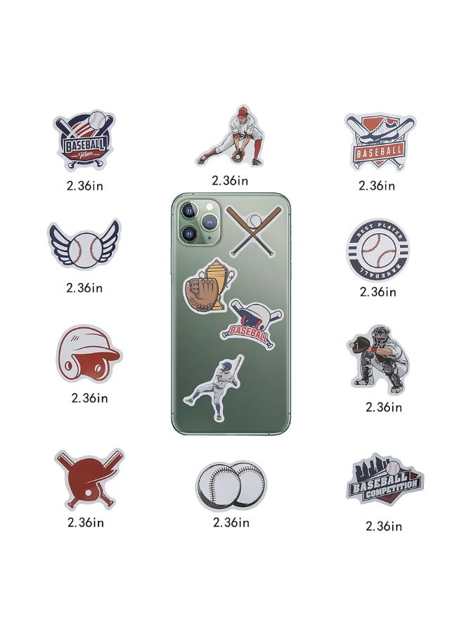 Cleverplay 100 Pack Baseball Stickers, Baseball Party Favors, Birthday Decorations - Image 1