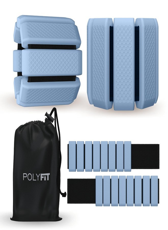 Polyfit Wrist & Ankle Weights - 1 Pair - Wearable Ankle Weights for Women and Men - Wearable Bracelet for Exercise, Yoga, Walking, Running, Dance, Barre, Pilates, Cardio, Aerobics - Sky Blue - Image 1