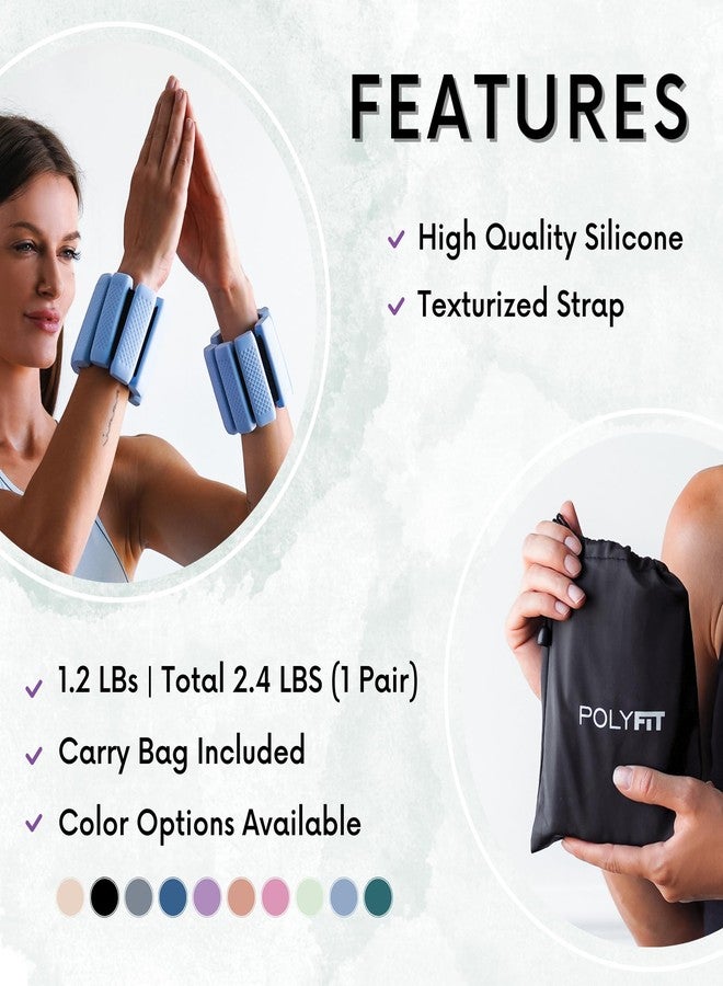Polyfit Wrist & Ankle Weights - 1 Pair - Wearable Ankle Weights for Women and Men - Wearable Bracelet for Exercise, Yoga, Walking, Running, Dance, Barre, Pilates, Cardio, Aerobics - Sky Blue - Image 4