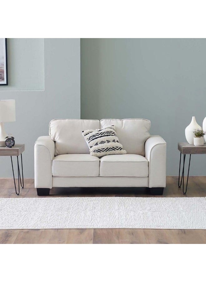 Comfynest Comfynest Valdez 2 Seater Fabric Sofa Cream 154X85X80Cm Beige  - Image 1