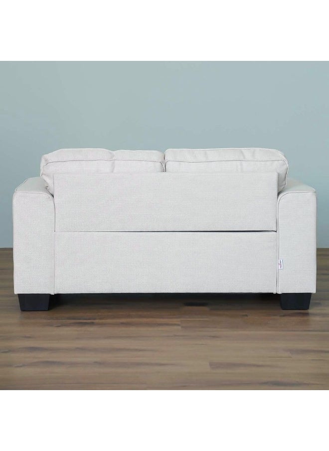 Comfynest Comfynest Valdez 2 Seater Fabric Sofa Cream 154X85X80Cm Beige  - Image 4