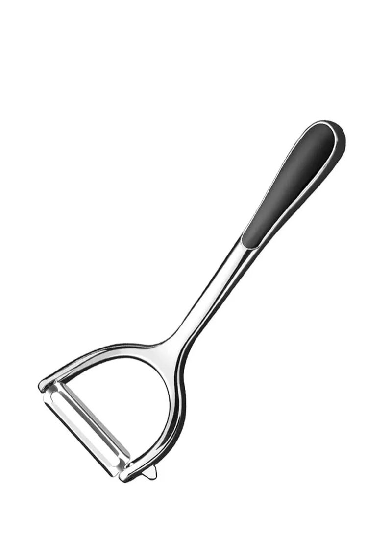 Potato peeler stainless steel Y-shape with non slip handle and built in potato eye removar - Image 1