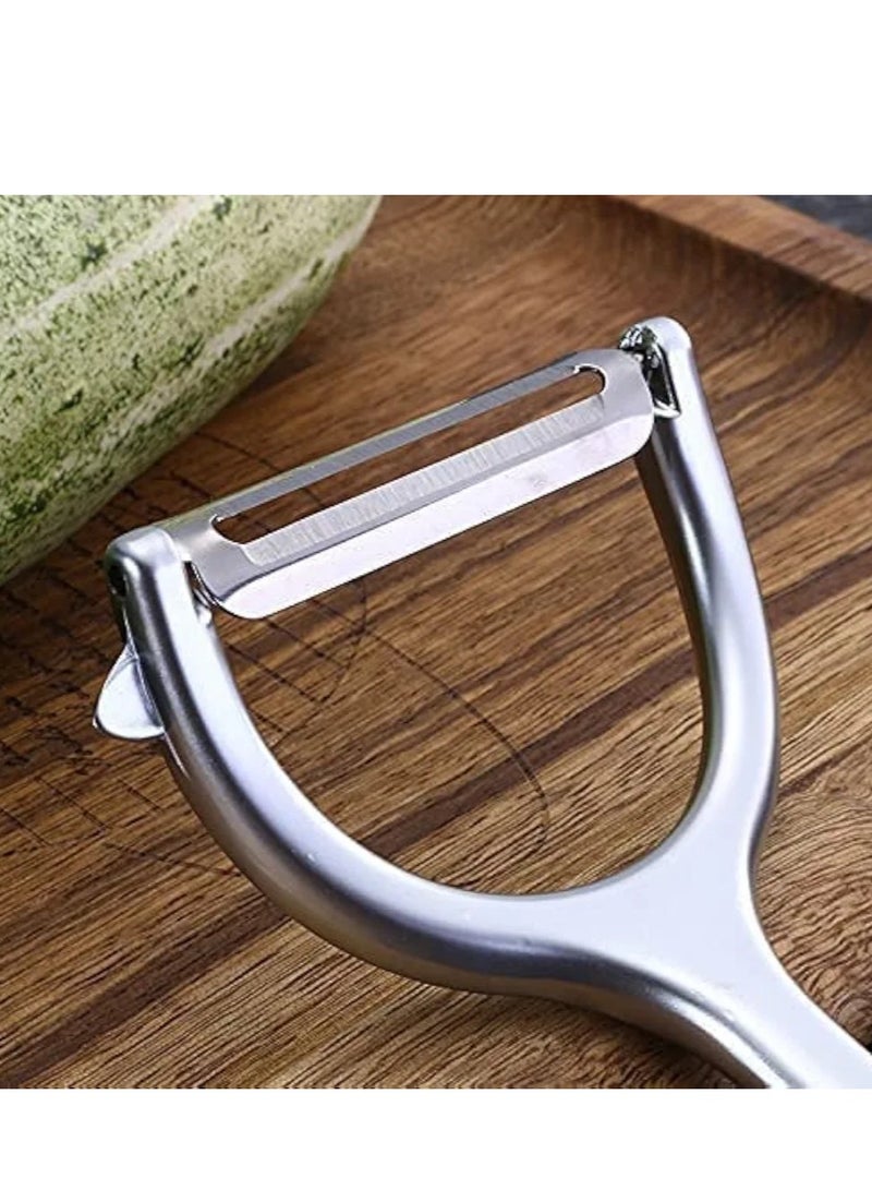 Potato peeler stainless steel Y-shape with non slip handle and built in potato eye removar - Image 3