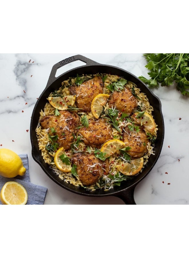 Lodge Cast Iron Skillet Pre-Seasoned Skillet Frying Pan  Black  10.25 Inch  Round  Cast Iron L8Sk3 - Image 2