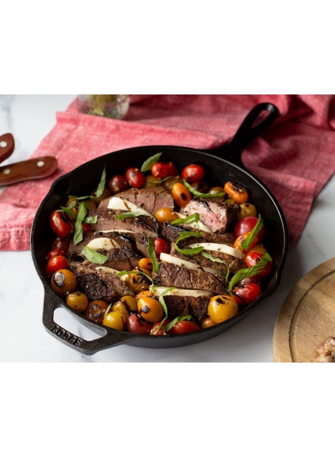 Lodge Cast Iron Skillet Pre-Seasoned Skillet Frying Pan  Black  10.25 Inch  Round  Cast Iron L8Sk3 - Image 5