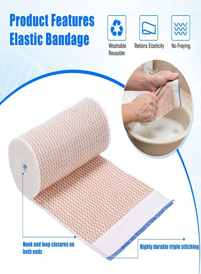 Nuogo 80 Pack 4 Inch Elastic Bandage Wrap Reusable Compression Bandage with Self Closure Athletic Stretchable Wrap for Legs Knees Ankles Wrists Elbows Shoulders Sports Medical Injury Recovery - Image 3