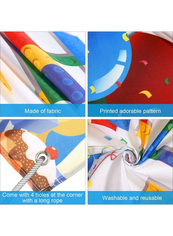 Tatuo Colorful Building Blocks Birthday Backdrop Blocks Photography Birthday Backdrop Children - Image 4