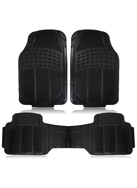 3 PCS Non Slip Heavy Rubber Car Floor Mats Universal Fit for Cars SUV Truck and VAN