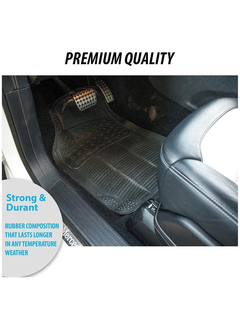 RATSAW - 3 PCS Non Slip Heavy Rubber Car Floor Mats Universal Fit for Cars SUV Truck and VAN - Image 1