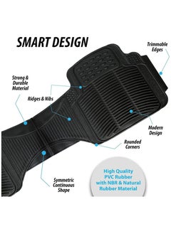 RATSAW 3 PCS Non Slip Heavy Rubber Car Floor Mats Universal Fit for Cars SUV Truck and VAN  - Image 3