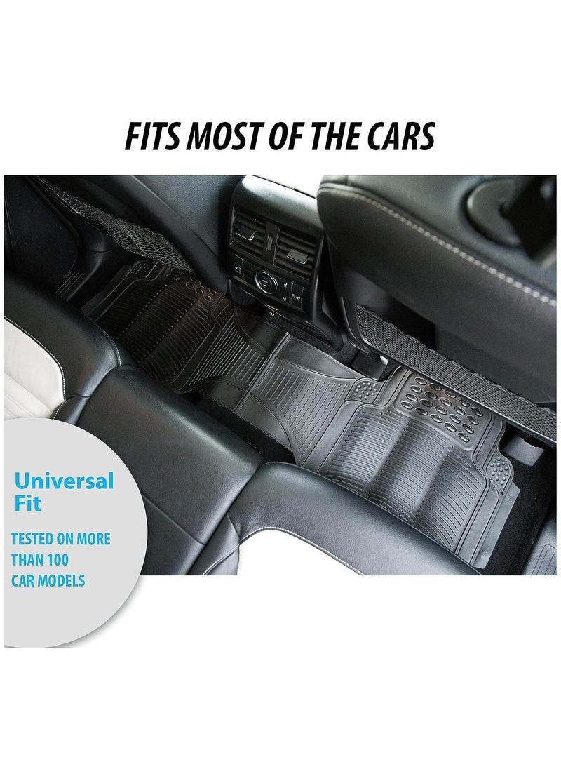 RATSAW - 3 PCS Non Slip Heavy Rubber Car Floor Mats Universal Fit for Cars SUV Truck and VAN - Image 1