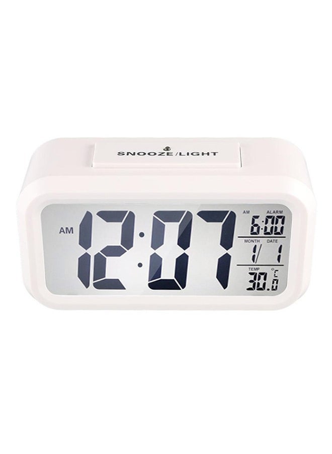 LED Digital Table Alarm Clock White 130 x 72 x 44mm