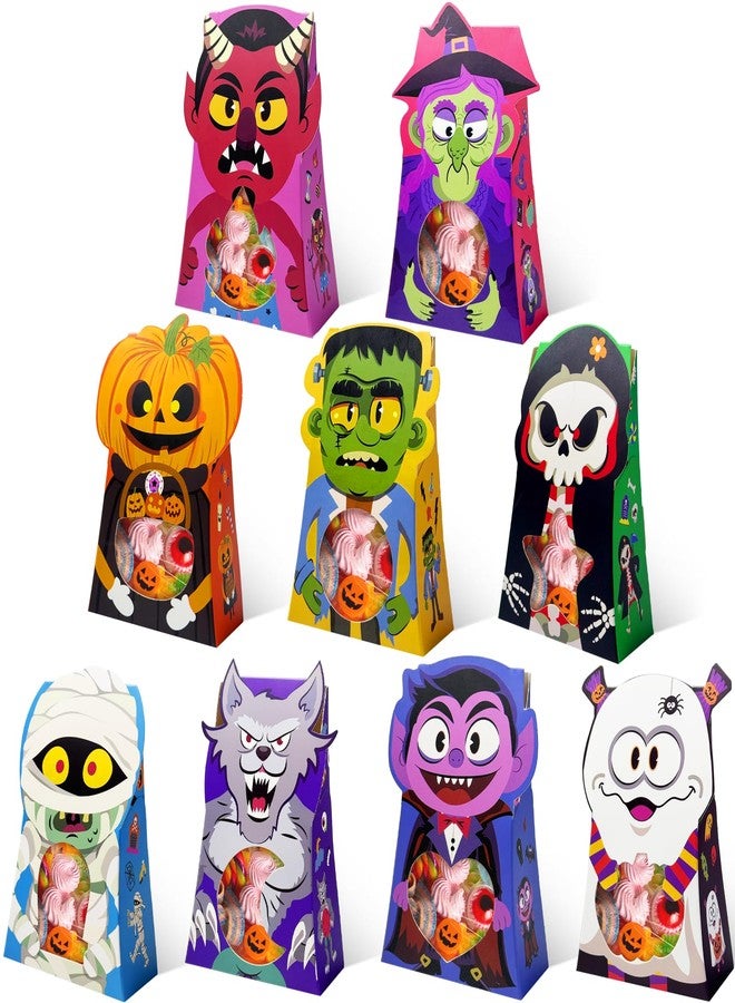 qiqee Halloween Candy Boxes with Window 36packs 4x6.5x2 Inch Bakery Box - Image 1