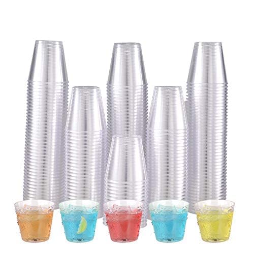 LUDALY 2 Oz Neon Shot Glasses Pack of 30 (Clear) - Image 1