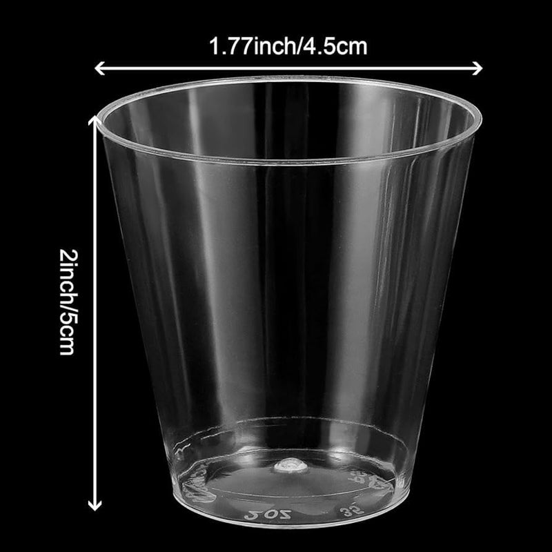 LUDALY 2 Oz Neon Shot Glasses Pack of 30 (Clear) - Image 3