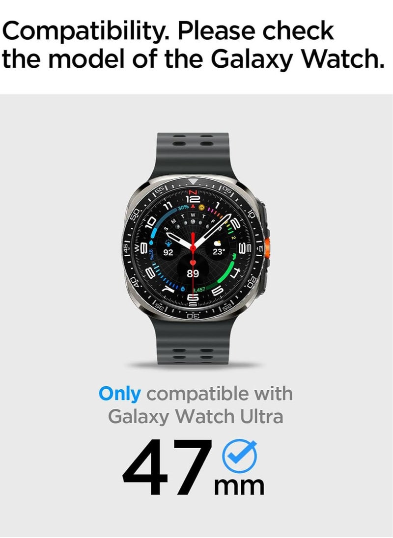 Spigen Bezel Tune for Samsung Galaxy Watch Ultra 47mm Bezel Ring Protector Adhesive Cover (2024) - Black  - Image 2