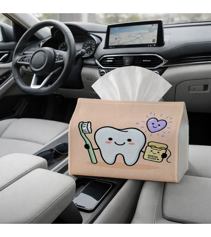Dental Themed Tissue Box 1pc 9x4.9x6.6in Napkin Dispenser for Home Car Bedroom Table Decor - Image 5