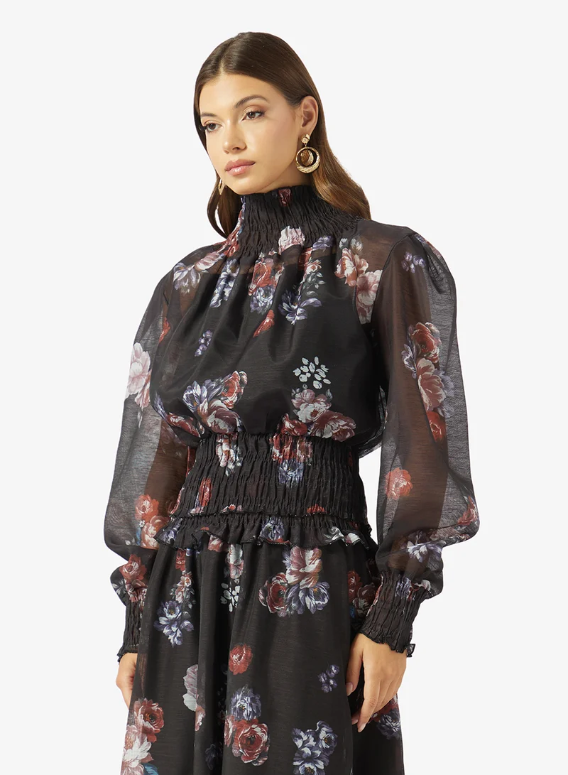Ella  Floral Print Top & Skirt Set for Women | Best Price UAE