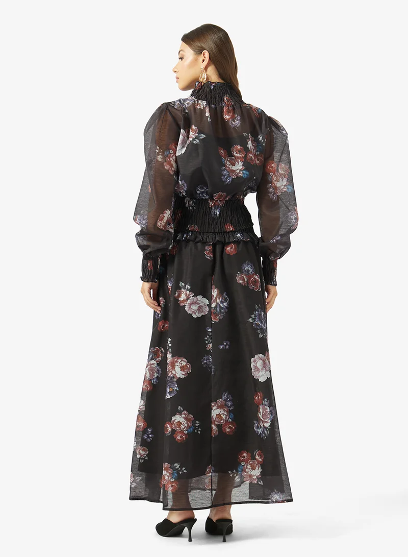 ايلا Floral Print Top & Skirt Set