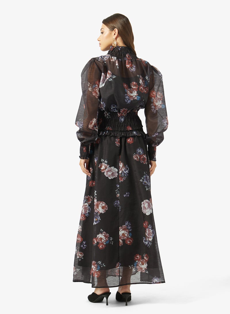 ELLA Floral Print Top & Skirt Set - Image 2