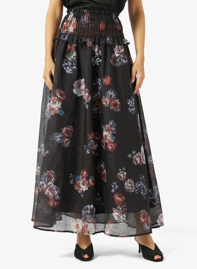 Ella  Floral Print Top & Skirt Set for Women | Best Price UAE