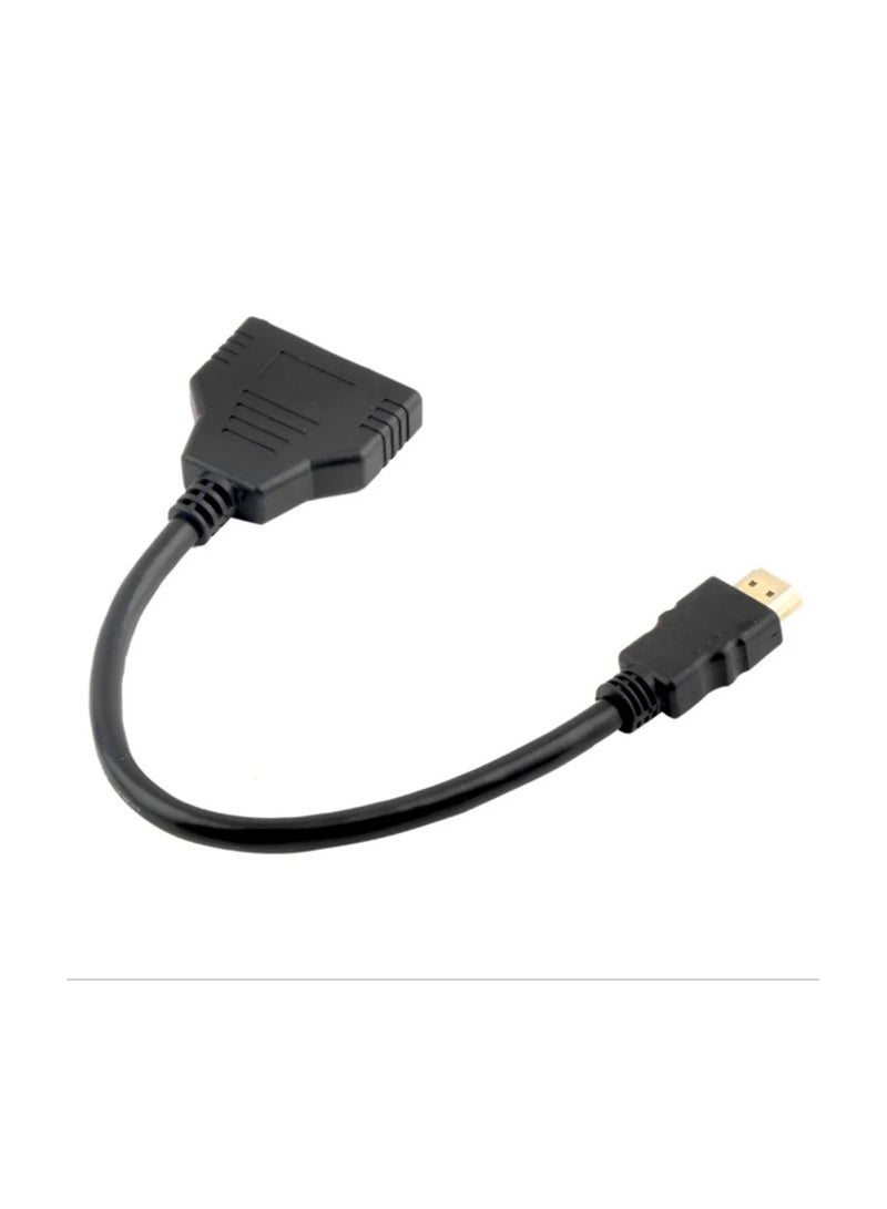 1/2 HDMI Splitter 1 In 2 HDMI Adapter Cable For PC DVD TV HDTV - Image 4
