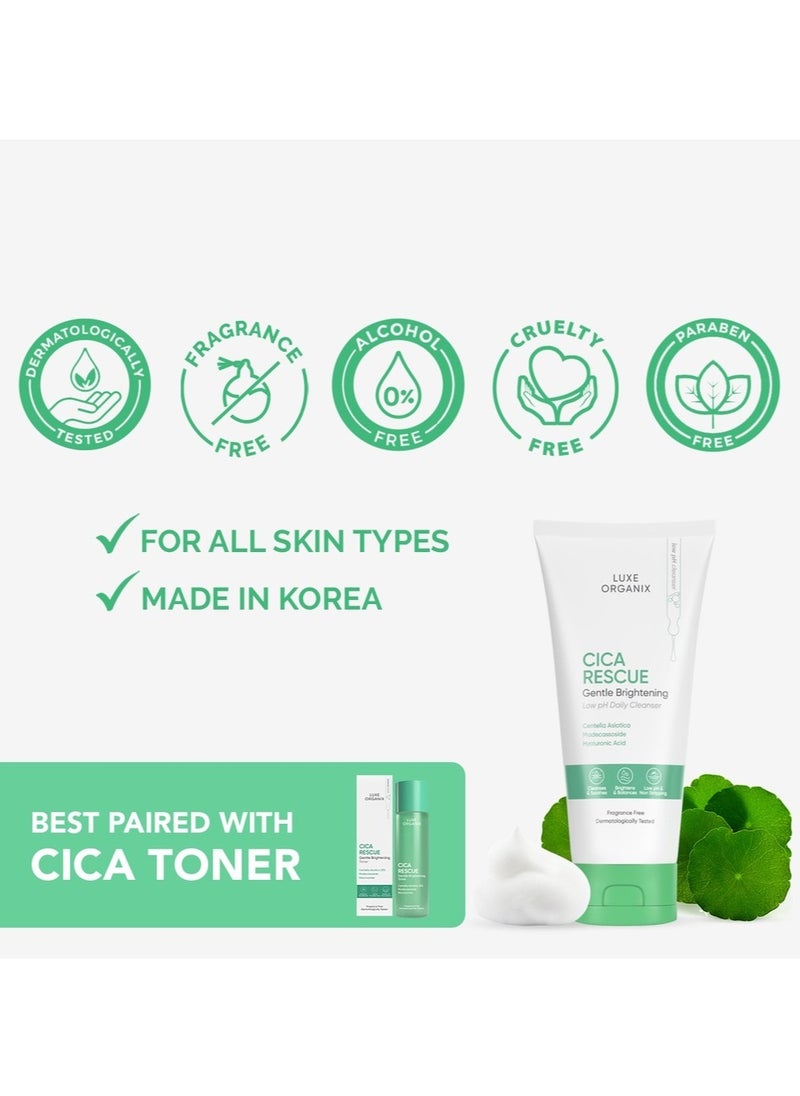 LUXE ORGANIX - Cica Rescue Gentle Brightening Cleanser 150g - Image 1