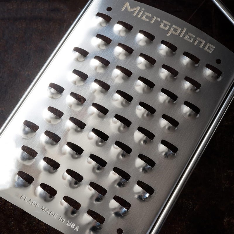 Microplane Gourmet Series Ultra Coarse Grater - Stainless Steel Durable Cheese & Vegetable Grater with Non-Slip Handle for Kitchen, Professional Chef Tools & Equipment - Image 2