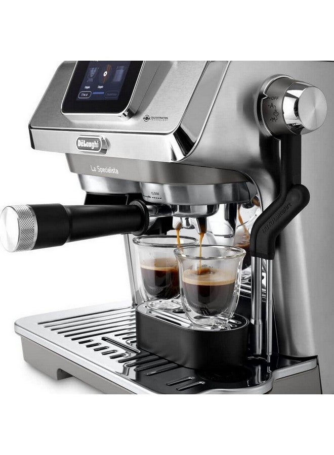 De'Longhi La Specialista Touch Manual Pump Bean to Cup Coffee Machine 40 x 36.7 x 31.9 cm 1.8 L 1450 W DLEC9455.M Silver and Black - Image 5