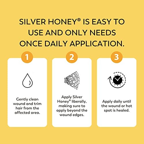 Absorbine Silver Honey Hot Spot & Wound Care Spray Gel 8oz Bottle, Manuka Honey & MicroSilver BG, Medicated for Dogs, Cats, Small Animals - Image 4