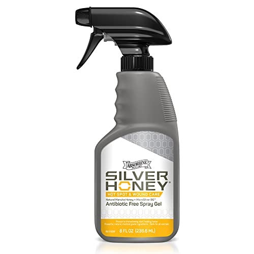 Absorbine Silver Honey Hot Spot & Wound Care Spray Gel 8oz Bottle, Manuka Honey & MicroSilver BG, Medicated for Dogs, Cats, Small Animals - Image 1