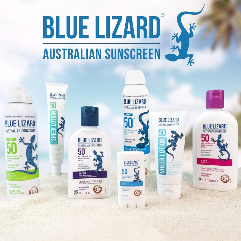 BLUE LIZARD Baby Mineral Sunscreen with Zinc Oxide, Water Resistant, UVA/UVB Protection with Smart Technology - Fragrance Free, Unscented, SPF 50 - 5 Fl Oz - Bottle - Image 5