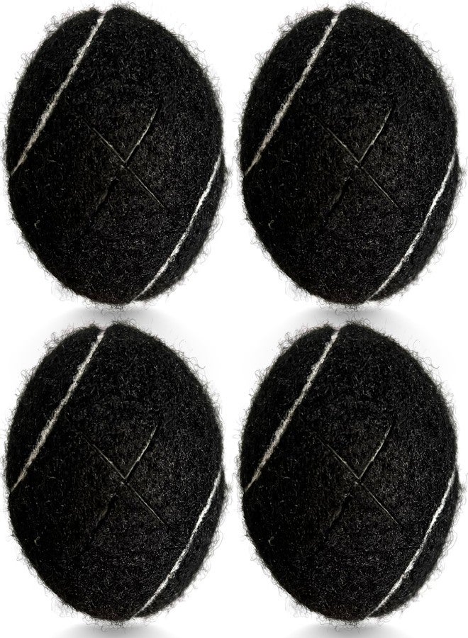 HiBallBall 4 Pack Precut Tennis Balls for Walkers, Heavy Duty Glide Balls for Walkers & Furniture Legs - Universal Floor Protectors, Long Lasting & Easy Installation (Black) - Image 1