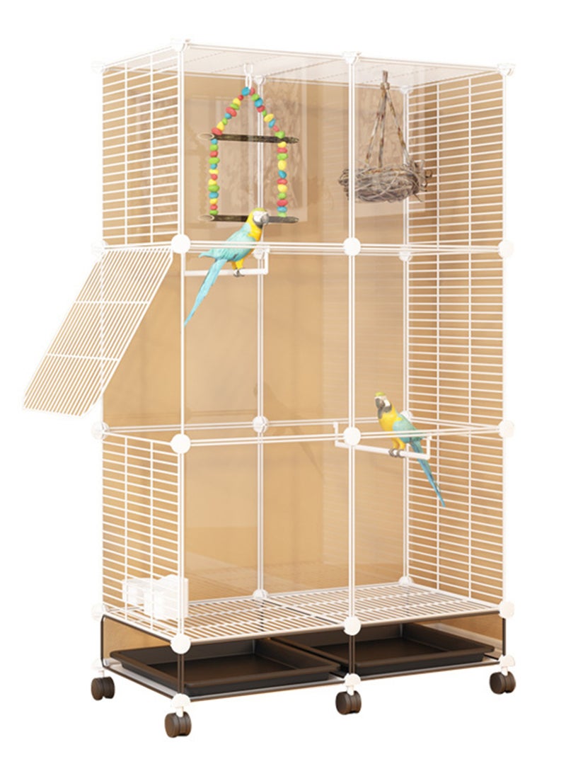 MissTiara - Clear Transparent Bird Cage for Optimal Visibility and Convenience  L 75*37*125 - Image 1