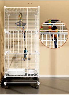 MissTiara Clear Transparent Bird Cage for Optimal Visibility and Convenience  L 75*37*125  - Image 3