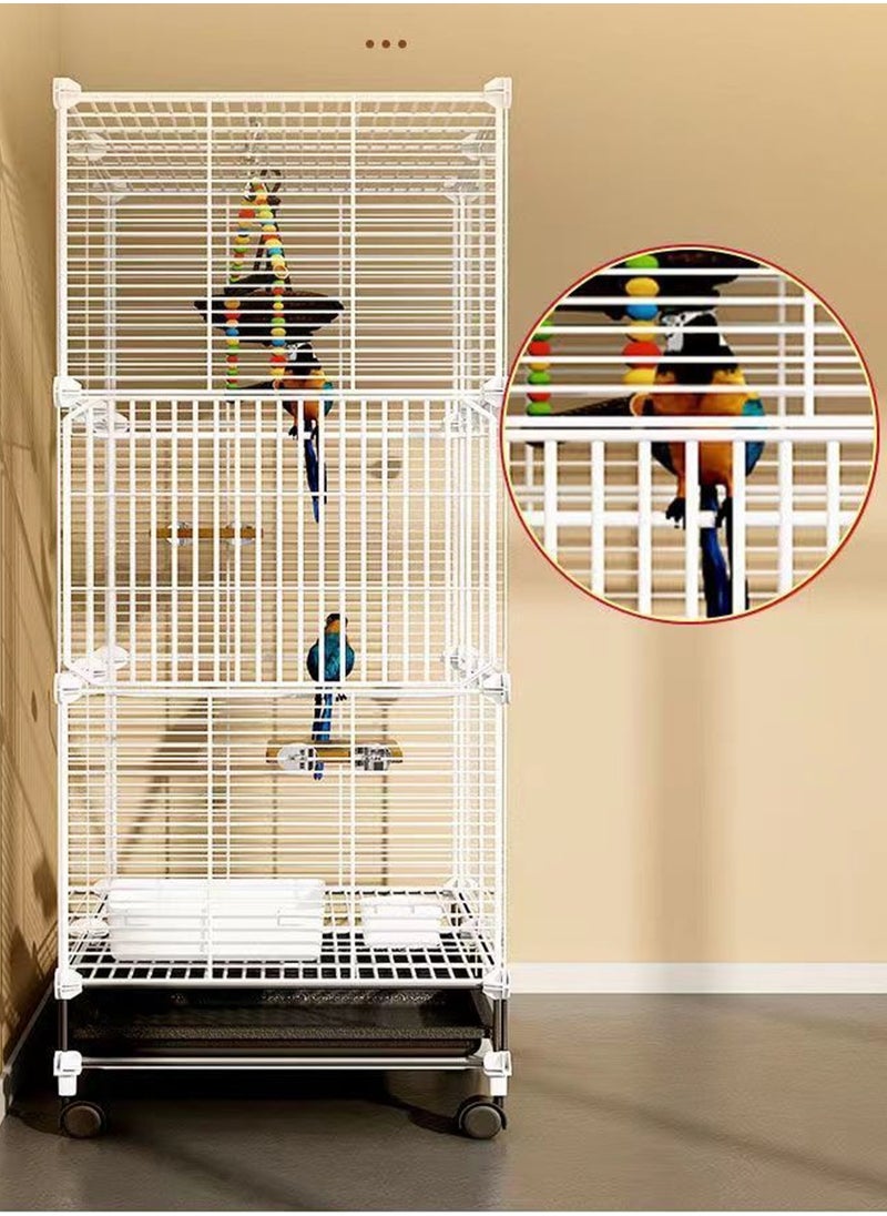 MissTiara - Clear Transparent Bird Cage for Optimal Visibility and Convenience  L 75*37*125 - Image 1