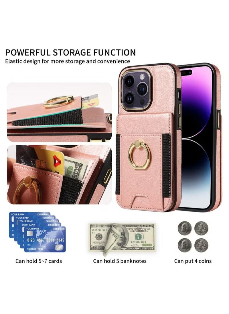 X-level iPhone 15 Pro Max/iPhone 15 Ultra Case Wallet With Credit Card Cover With Flip Premium Leather Phone Ring Stand Holder Kickstand Heavy Duty Protective Cover Accessories Protection  - Image 2
