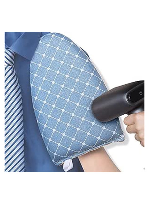 Garment Steamer Ironing Glove,Waterproof Anti Steam Mitt with Finger Loop,Complete Care Protective Garment Steaming Mitt,Heat Resistant Gloves for Clothes Steamers(Large) (Blue)