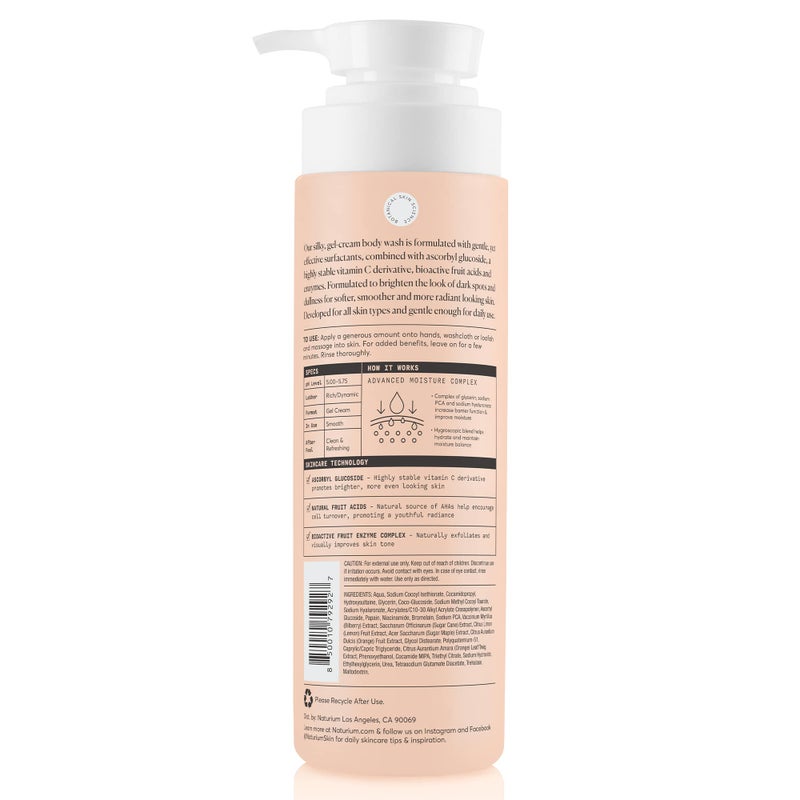 Naturium The Brightener Vitamin C Body Wash, Gentle Cleanser for Smoother-Looking Skin, Removes Dirt, Oil & Other Impurities, 16.9 oz - Image 3