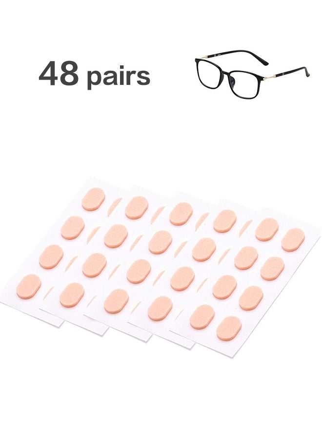 Sweet Life - 24 Pairs Eyeglass Nose Pads, of Soft Foam Nose Pads, Self-Adhesive Anti-Slip Soft Foam Glasses Nose Pads, Anti-Slip Heighten Air Chamber Nose Pads, Design More Soft and Comfortable for Full Plastic Frames, Eyeglasses, Sunglasses (Skin Color/1mm) - Image 1