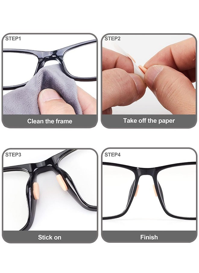 Sweet Life - 24 Pairs Eyeglass Nose Pads, of Soft Foam Nose Pads, Self-Adhesive Anti-Slip Soft Foam Glasses Nose Pads, Anti-Slip Heighten Air Chamber Nose Pads, Design More Soft and Comfortable for Full Plastic Frames, Eyeglasses, Sunglasses (Skin Color/1mm) - Image 1