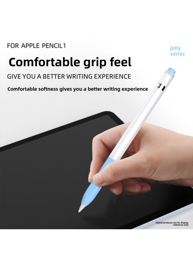 Generic - Suitable For Apple For Apple Pencil1 Protective Case Pencil Generation Silicone Grip Pen Drop-resistant Nib Case-Color:Dark Green-Applicable Model:For Apple Pencil Generation Only - Image 1